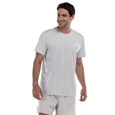 Camiseta Masculina ASICS Manga Curta Jacquard Antiodor Cava Tradicional