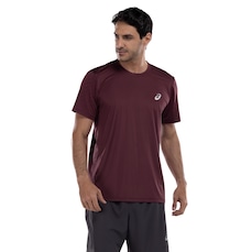 Camiseta Masculina ASICS Manga Curta Jacquard Antiodor Cava Tradicional