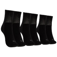 Kit de Meias Cano Médio Oxer com 3 Pares Atoalhada Tamanho 34 a 38 Adulto