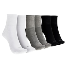 Kit de Meias Cano Médio Oxer com 3 Pares Atoalhada Tamanho 34 a 38 Adulto