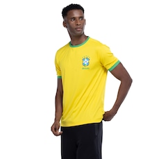 Camiseta do Brasil CBF Masculina Fardamento Dry