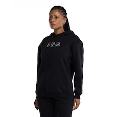 Blusão Feminino Fila com Capuz Letter Winter Outline