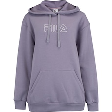 Blusão Feminino Fila com Capuz Letter Winter Outline