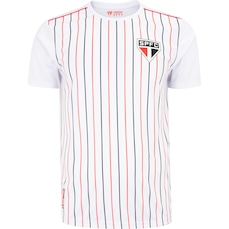 Camiseta do São Paulo Masculina Fardamento Listrada Dry