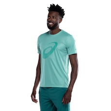 Camiseta Masculina ASICS Manga Curta Antiodor Estampa Treino