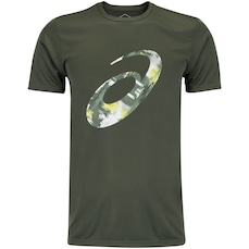 Camiseta Masculina ASICS Manga Curta Antiodor Estampa Treino