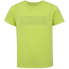 Camiseta Infantil ASICS Manga Curta Casual Cava Tradicional