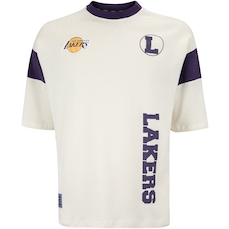Camiseta do Los Angeles Lakers NBA Masculina Rib Sleeve