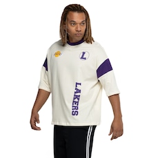Camiseta do Los Angeles Lakers NBA Masculina Rib Sleeve