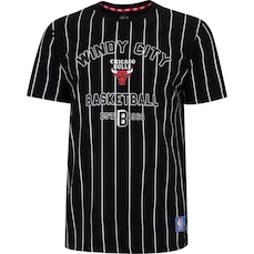 Camiseta do Chicago Bulls NBA Masculina White Stripes