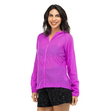 Jaqueta Corta-Vento Feminina Oxer com Capuz Run Ultraleve Packable