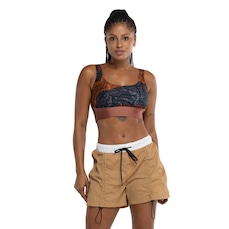 Top Fitness sem Bojo Lauf Baixa Sustentação Torsion Estampado Paisley Adulto