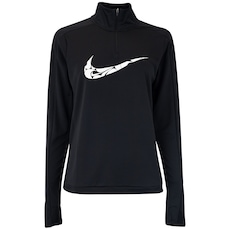 Camiseta Feminina Nike Manga Longa Dri-fit Swoosh Hyper Half-Zip