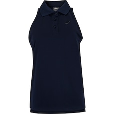Camisa Polo Regata Feminina ASICS Botões Antiodor
