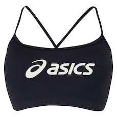 Top Fitness com Bojo Fixo ASICS Logo Alça Cruzada Baixa Sustentação Adulto