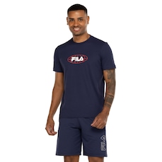 Camiseta Masculina Fila Manga Curta Regular Classic