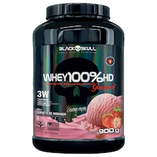 Whey Protein Black Skull Pouch HD Gourmet 900gr Morango