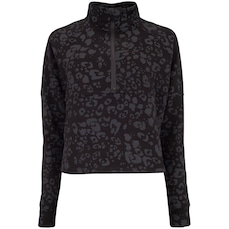 Blusão Feminino Oxer Half-Zíper Estampado