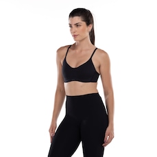 Top Fitness com Bojo Nike Baixa Sustentação Alate Coverage LS Bra Adulto