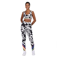 Calça Legging Feminina Farm Tucanada Recorte Média Compressão Cós Médio
