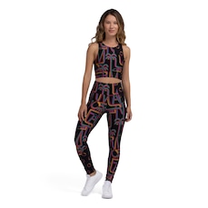 Calça Legging Feminina Farm Recorte Logotucano Cós Médio Média Compressão