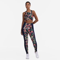 Calça Legging Feminina Farm Recorte Voo Pássaros Cós Médio Média Compressão