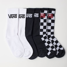 Kit de Meias Cano Alto Vans Classic Crew com 3 Pares