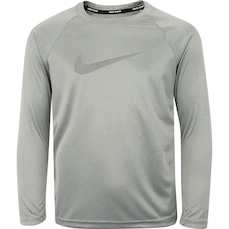 Camiseta Infantil Nike Manga Longa Heather Sleeve Hydrogua Proteção UV