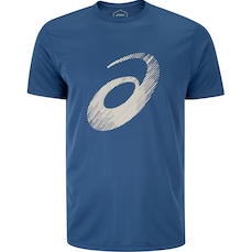 Camiseta Masculina ASICS Manga Curta Estampa Treino