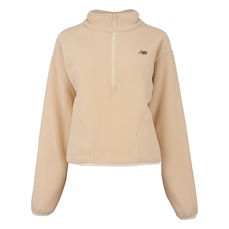 Blusão Feminino New Balance Fleece 1/2 Zíper