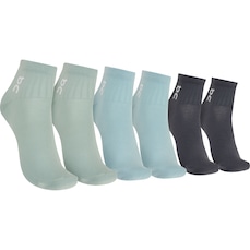 Kit de Meias On Running Cano Médio Logo Sock Mid Adulto 3 pares