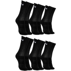 Kit de Meias Nike Everyday Cushioned Crew Adulto 6 Pares