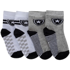 Kit de Meias do Botafogo Rikam Soquete Tamanho 21 ao 24