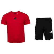 Conjunto Infantil adidas 3 Stripes Bermuda + Camiseta