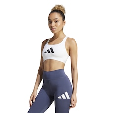 Top Fitness sem Bojo adidas Média Sustentação Powerreact Big Logo Adulto