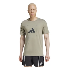 Camiseta Masculina adidas Manga Curta Logo Gráfica