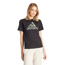 Camiseta Feminina adidas Manga Curta Graphic Camo