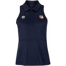 Camiseta Regata Feminina Fila Gola Polo Tennis Game Rio Open 25