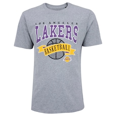 Camiseta do Los Angeles Lakers NBA Masculina Manga Curta Team N0101