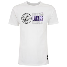 Camiseta do Los Angeles Lakers NBA Masculina Manga Curta Gridon Court