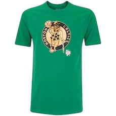 Camiseta do Boston Celtics NBA Masculina Manga Curta Wood Court