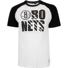 Camiseta do Brooklyn Nets NBA Masculina Estampa Raglan N113A