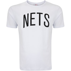 Camiseta do Brooklyn Nets NBA Masculina Manga Curta Estampada N796A