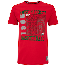 Camiseta do Houston Rockets Masculina NBA Manga Curta Since Time N0909A