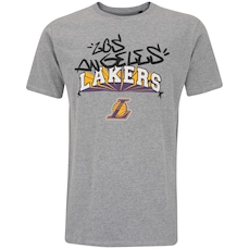 Camiseta do Los Angeles Lakers Masculina NBA Manga Curta Graffiti NB964