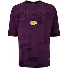 Camiseta do Los Angeles Lakers NBA Masculina Washed Logo N0304
