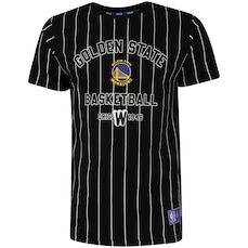 Camiseta do Golden State Warriors NBA Masculina White Stripes NB023