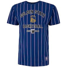 Camiseta do Golden State Warriors NBA Masculina White Stripes NB023