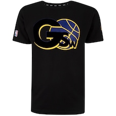 Camiseta do Golden State Warriors NBA Masculina Floco NB821