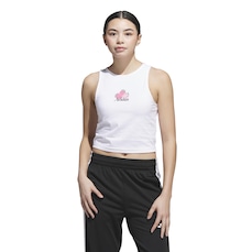 Camiseta Regata adidas Gráfica Mercado de Agricultores Cropped Feminina